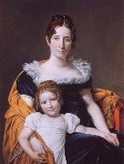 Jacques-Louis David Portrait of the Vicomtesse Vilain XIV and her Daughter oil painting picture wholesale